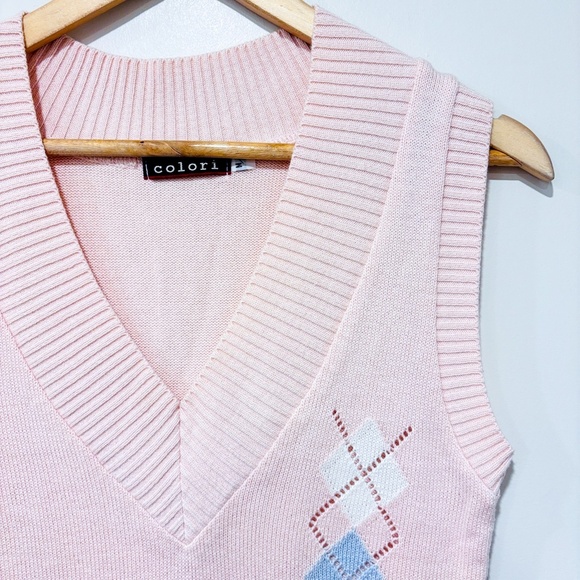 COLORI Pink and blue tank top - Picture 4 of 7